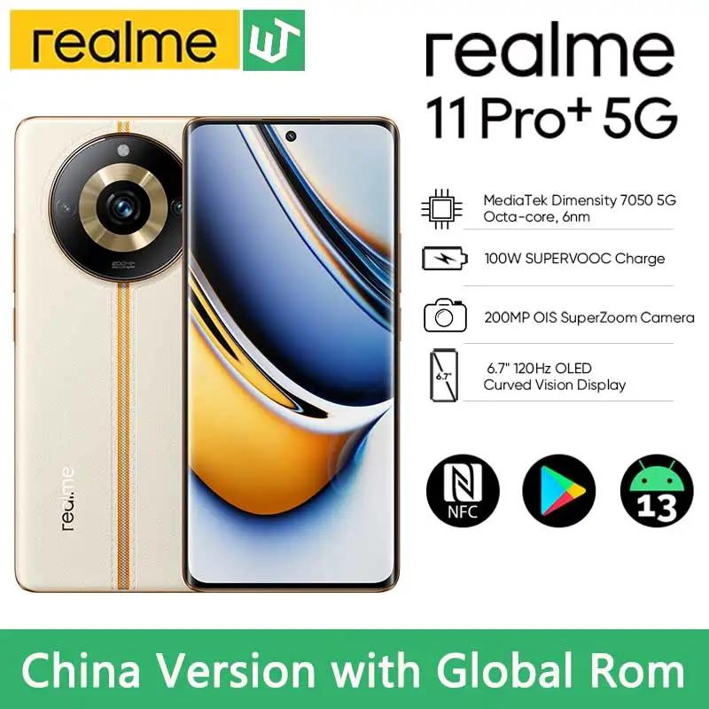 Realme 11 Pro + 5G Mtk Dimensity 7050, 120Hz FHD + 200MP OIS, 12GB RAM, 1TB ROM100W SUPERVOOC ȵ̵ Ʈ, 6nm 6.7 ġ